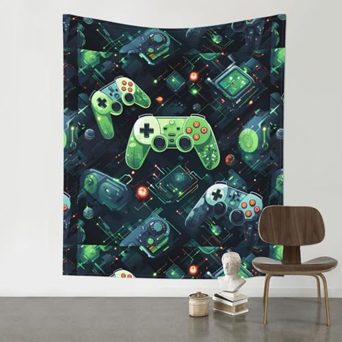 Baicrane Gamepad Circuit Version Tapisserie 152,4 x 130,9 cm. Böhmische Kunstdekoration für Ihr Wohnzimmer, Schlafzimmer oder Büro. von Baicrane