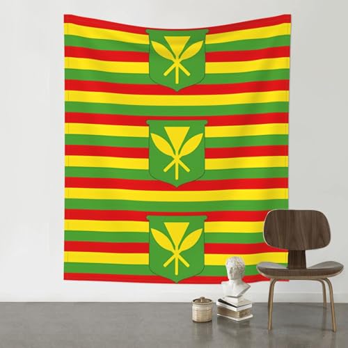 Baicrane Wandteppich mit Hawaii-Flagge, 152,4 x 130,9 cm. Böhmische Kunstdekoration für Ihr Wohnzimmer, Schlafzimmer oder Büro. von Baicrane