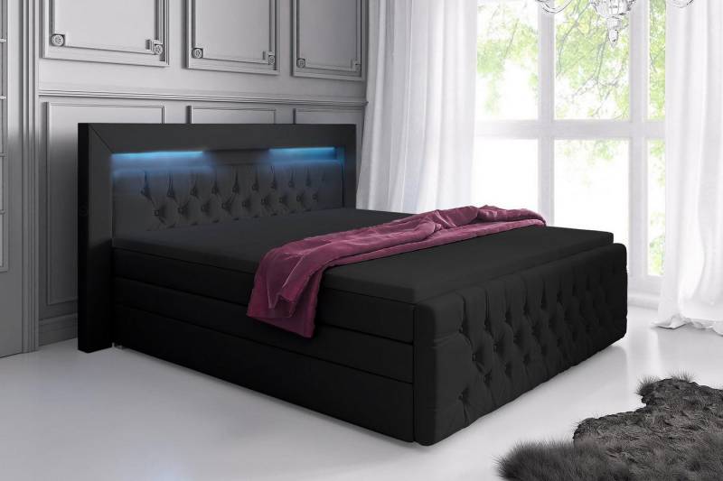 Baidani Boxspringbett Sonno, mit Stauraum, LED und USB - Anschluss, inkl. Topper und Matratze Baidani Boxspringbett Sonno, mit Stauraum, LED und USB - Anschluss, inkl. Topper und Matratze von Baidani