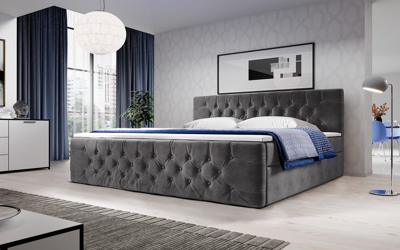 Baidani Boxspringbett Velutto, mit Stauraum, inkl. Topper und Matratze Baidani Boxspringbett Velutto, mit Stauraum, inkl. Topper und Matratze von Baidani
