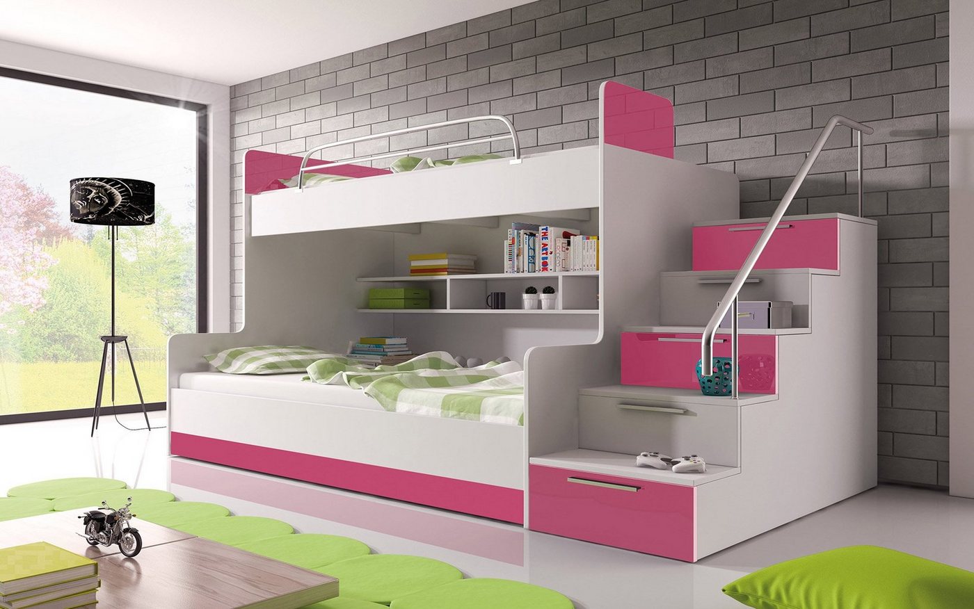 Baidani Hochbett Heaven All-in-One-Kinderzimmerkombination in verschieden Farben Baidani Hochbett Heaven All-in-One-Kinderzimmerkombination in verschieden Farben von Baidani