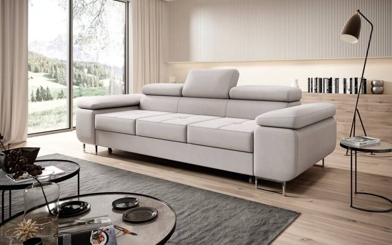 Baidani Sofa Sofa Triora mit Schlaffunktion (Stoff), inkl. Aufbau von Baidani