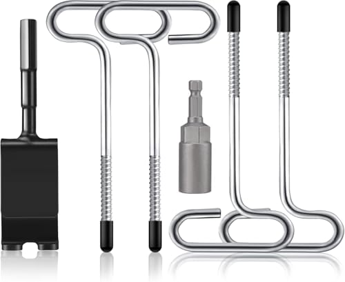 Baieasy Eisanker-Bohrer-Adapter-Set mit 4 Eis-Angel-Nägeln – 6,35 mm Adapterkopf für einfachen Aufbau – ideale Eisschanty-Anker zum Aufstellen von Unterschlupfzelten Baieasy Eisanker-Bohrer-Adapter-Set mit 4 Eis-Angel-Nägeln – 6,35 mm Adapterkopf für einfachen Aufbau – ideale Eisschanty-Anker zum Aufstellen von Unterschlupfzelten von Baieasy