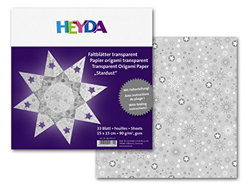 5X Heyda Faltblätter Stardust 15x15cm si.ws von Baier & Schneider