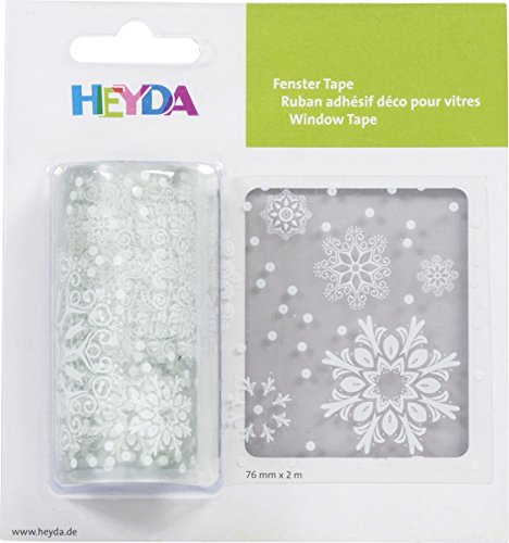 Heyda Baier & Schneider Klebefilm Fenster Tape Kristalle, Klarsichtfolie adhäsiv, wieder ablösbar, Bandg von Brunnen