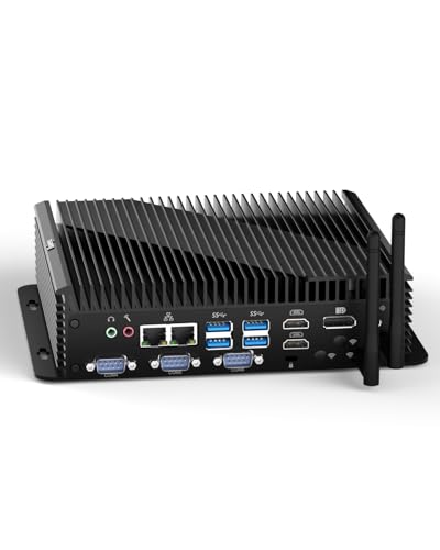 Baieyu Mini PC Industrie, Core i5-1235U (10C/12T, bis zu 4,4 GHz), 16 GB DDR5 RAM 512 GB NVMe SSD, Dual LAN 2,5G, WiFi 5, USB3.0, BT4.2, DP+Dual HD 4K Triple Display, Mini PC Windows 11 Pro von Baieyu