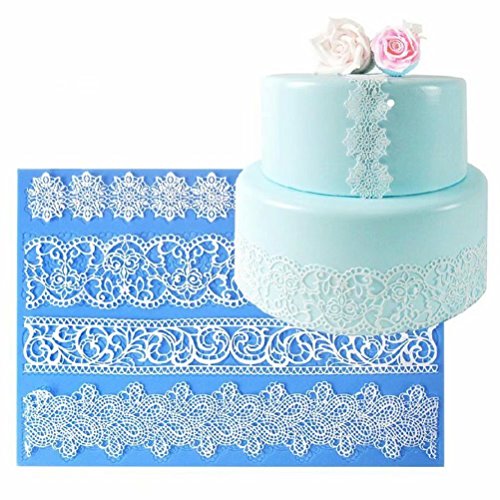 Größe europäischen Vier Form Blume Kollektionen Lace Border Form Fondant Kuchen Spitze Form Silikon Matte Kuchen Dekoration Backen Werkzeug Küche Bakeware Zubehör – 39,5 x 27.3 cm Größe europäischen Vier Form Blume Kollektionen Lace Border Form Fondant Kuchen Spitze Form Silikon Matte Kuchen Dekoration Backen Werkzeug Küche Bakeware Zubehör – 39,5 x 27.3 cm von Baifeng