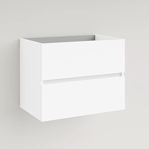 Baikal Modularer Badezimmerschrank mit 2 Schubladen, Wandmontage, Badezimmer-Modul, aus Melamin, 16 mm, montiert, kombinierbar mit jedem Top der Marke von Baikal