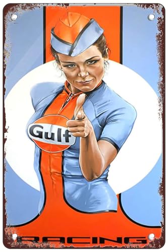 Metallschild im Retro-Stil, Motiv: Pin-Up Girl Especial für Zuhause, Bar, Küche, Pub, Wanddekoration, 30,5 x 20,3 cm von Bailiers