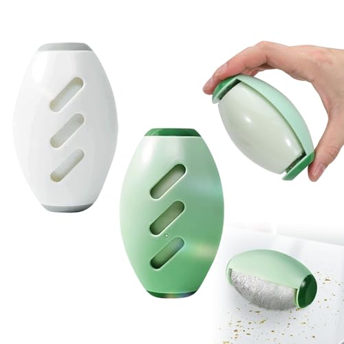 2 Stück Wiederverwendbare Fusselrollen, Waschbarer Tierhaarentferner Fusselrolle, Tragbar Fusselrollerball Klebrige Gel Fusselrolle Ball für Kleidung, Reisen, Haus (Grün & Weiß) von Bailtouk