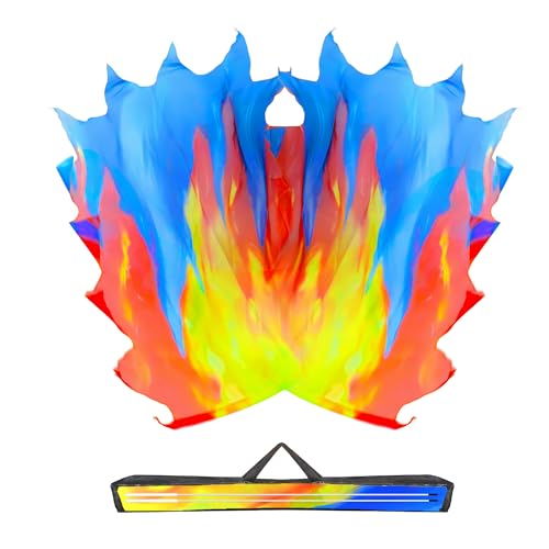 Baisdan 137,2 x 114,3 cm Anbetungsflaggen für Tanzkirche, Lob Tanz, Flaggen für Anbetung, Heiliges Wasser und Feuer, Flagge mit flexiblen Stäben und Tragetasche, 2 Stück, Gelb, Rot, Blau von Baisdan