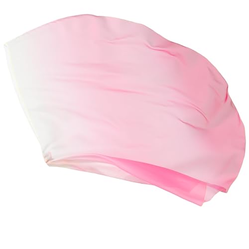 Baisdan Halbrunde Chiffon-Anbetungsflaggen mit Flexstab, Kirche, prophetische Anbetung, Lob, Tanz, Weiß / Rosa / Rot von Baisdan