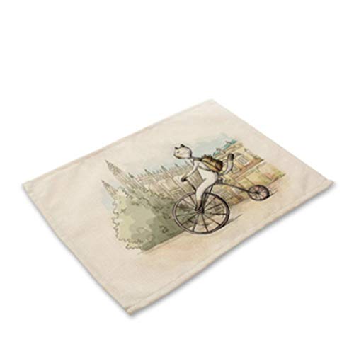 Baisheng Baumwolle Leinen Tischsets 2er SetCartoon Tier Platzset(2er Platzsets-Katze Hund 1) von Baisheng