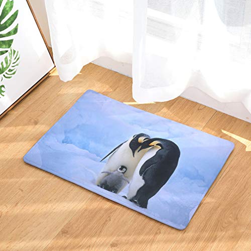 Baisheng Cute Animal Antarctic Penguin Pattern Rutschfeste Badematte/Küchendecke/Schlafzimmermatte Wasserabsorbierend Schnell trocknend (Pinguin 7-15.7x23.6 Zoll /40x60cm) von Baisheng
