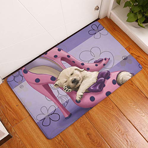 Baisheng Cute Funny Dog & Cat Pattern Rutschfeste Badematte/Küchendecke/Schlafzimmermatte Wasserabsorbierend Schnell trocknend (Muster 12-15.7x23.6Zoll /40x60cm) von Baisheng