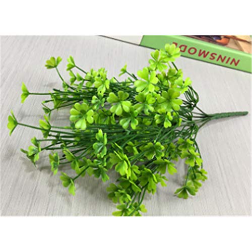 Baisheng Künstliche Blumen Vierblättriges Kleeblatt Weihnachten Braut Hochzeit Blumenstrauß für Haus Gartenparty Blumenschmuck(4 Bündel-Grün) von Baisheng