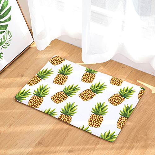 Baisheng Umwelt-Blumenblatt-Ölgemälde Rutschfeste Badematte/Küchen-Wolldecke/Schlafzimmer-Matte wasserabsorbierend schnell trocknend (Ananas 20-19.7x31.5Zoll /50x80cm) von Baisheng