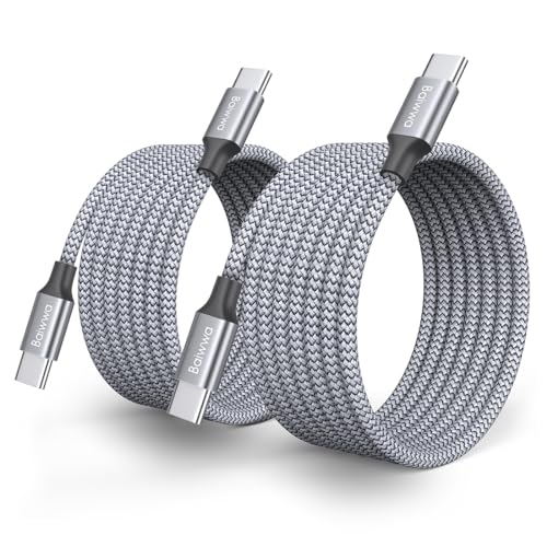 Baiwwa 2Stück Ladekabel USB C auf USB C Kabel 1M, Typ C zu Typ C Schnellladekabel für Samsung Galaxy S24 S23 Plus Tab S8, iPhone 16/15 Pro Max, Pixel -Grau Baiwwa 2Stück Ladekabel USB C auf USB C Kabel 1M, Typ C zu Typ C Schnellladekabel für Samsung Galaxy S24 S23 Plus Tab S8, iPhone 16/15 Pro Max, Pixel -Grau von Baiwwa