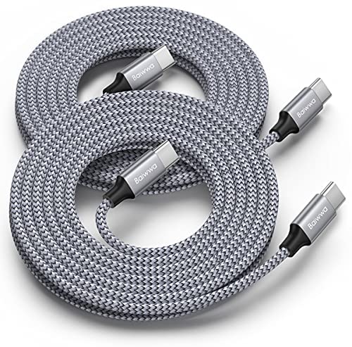 USB C auf USB C Kable 3M, 2-Stück Lang USB C Ladekabel 60W PD Schnellladekabel für Samsung Galaxy S24 S23 Plus, für iPhone 16 15 Pro, Switch -Grau USB C auf USB C Kable 3M, 2-Stück Lang USB C Ladekabel 60W PD Schnellladekabel für Samsung Galaxy S24 S23 Plus, für iPhone 16 15 Pro, Switch -Grau von Baiwwa
