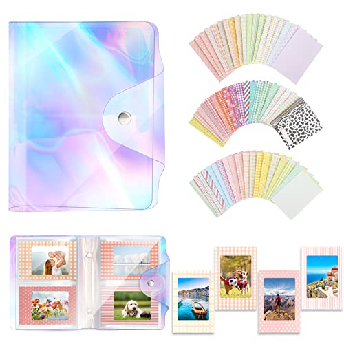 Klein Fotoalbum mit 64 Taschen Mini PVC Einsteckalbum für 3 Zoll Film, Klein Fotobuch für Baby Hochzeit Familienfotos, Fotoalbum mit 60 Blätter Film Aufkleber für Mini Sofortbildkamera Film Klein Fotoalbum mit 64 Taschen Mini PVC Einsteckalbum für 3 Zoll Film, Klein Fotobuch für Baby Hochzeit Familienfotos, Fotoalbum mit 60 Blätter Film Aufkleber für Mini Sofortbildkamera Film von Baiyuanli