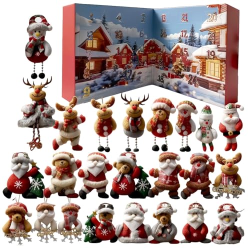 Adventskalender 2025 für Kinder, 24 Tage Weihnachts Countdown Kalender mit Elk Santa Snowman Plüschspielzeug, Stofftiere Weihnachtsbaumdekorationen, Party bevorzugt Geschenke Adventskalender 2025 für Kinder, 24 Tage Weihnachts Countdown Kalender mit Elk Santa Snowman Plüschspielzeug, Stofftiere Weihnachtsbaumdekorationen, Party bevorzugt Geschenke von Bajbumgn