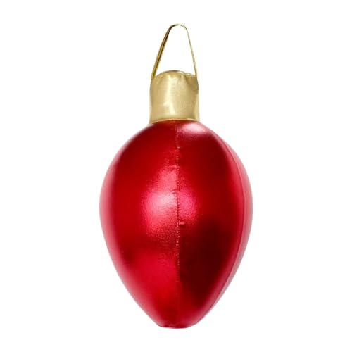 Bajbumgn Aufblasbare Weihnachtskugeln Für Draußen,Aufblasbarer Ballschmuck - 30 X 15 cm wasserdichte PVC Deko Für Rasen Terrasse Pool Baum Fenster Außentür von Bajbumgn