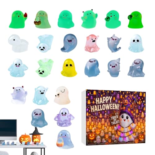 Bajbumgn Countdown Kalender | Halloween Countdown Kalender Mit Figuren | Deko Figuren Für Baum Tisch Wohnzimmer Fenster Büro Party Festtag Kinder von Bajbumgn