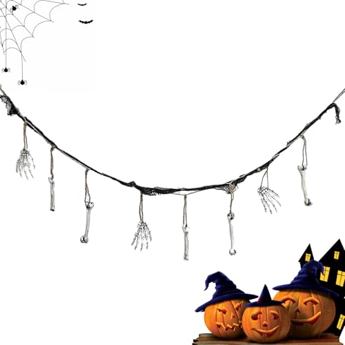 Bajbumgn Halloween Banner Deko | Deko-Banner Mit Skeletthand Aus Kunstharz,2 Meter Gruseldekoration Für Raumdekor Innendoor Garten Wohnzimmer Balkon Geisterszene Bajbumgn Halloween Banner Deko | Deko-Banner Mit Skeletthand Aus Kunstharz,2 Meter Gruseldekoration Für Raumdekor Innendoor Garten Wohnzimmer Balkon Geisterszene von Bajbumgn