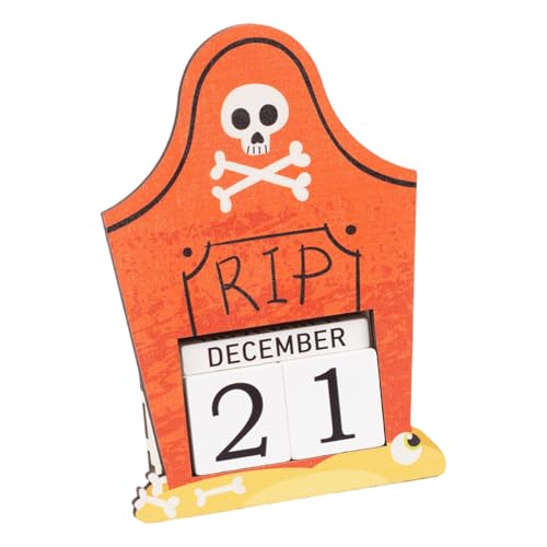 Bajbumgn Halloween-Countdown - 2025 Holz Kalender Bausteine - Verstellbarer Festtag Adventskalender Für Party Kinder Jugendliche Bajbumgn Halloween-Countdown - 2025 Holz Kalender Bausteine - Verstellbarer Festtag Adventskalender Für Party Kinder Jugendliche von Bajbumgn