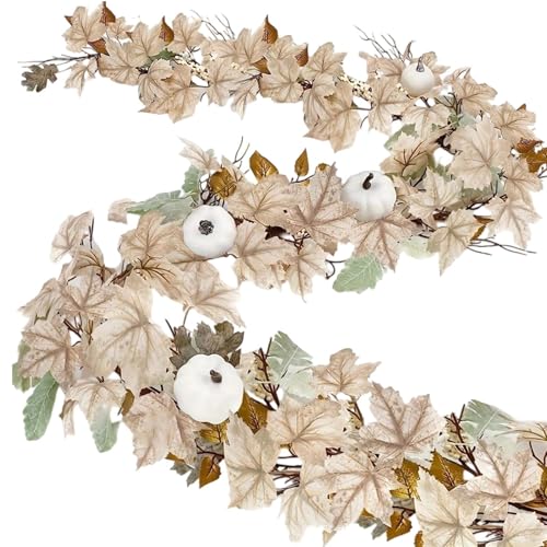 Bajbumgn Herbstblätter Girlande - 1.7M Erntedankfest mit Kürbis - Wohnkörper Deko für Terrasse Hof Bücherregal Garten Küche Büro Fenster Tor Bajbumgn Herbstblätter Girlande - 1.7M Erntedankfest mit Kürbis - Wohnkörper Deko für Terrasse Hof Bücherregal Garten Küche Büro Fenster Tor von Bajbumgn