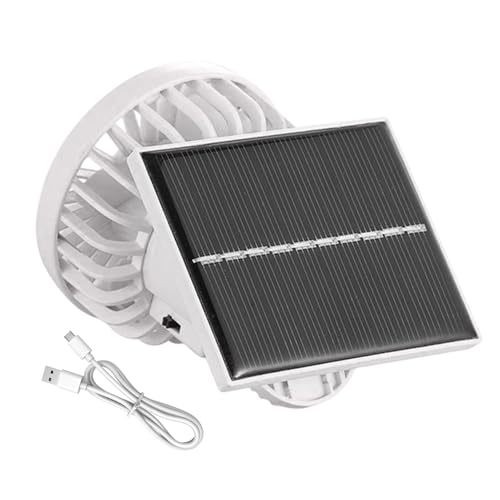 Bajbumgn Klemmventilator,Kompakter Solar-Ventilator Mit Klemmfunktion - Tragbares Solarkühlgerät & Wiederaufladbares Campingzubehör Für Outdoor, Kinderwagen Und Wanderungen von Bajbumgn