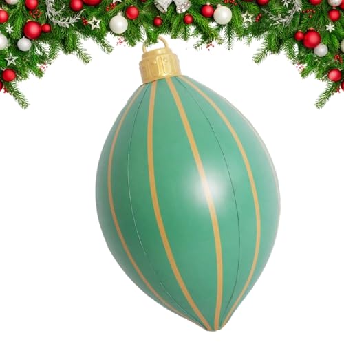 Bajbumgn Riesige Aufblasbare Weihnachtskugeln - PVC Weihnachtsdekoration Aufblasbare Deko - Festliche Atmosphäre Accessoires für Fensterbank Hof Rasen Garten Terrasse Outdoor Indoor Partys von Bajbumgn