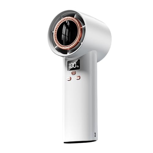 Bajbumgn Tragbarer Ventilator,Tragbarer Ventilator Mit Digitaler Anzeige & Wiederaufladbarem Akku | 100-Stufen Turbo Gebläse Leises Kühlgerät Für Reisen Camping Schlafzimmer von Bajbumgn