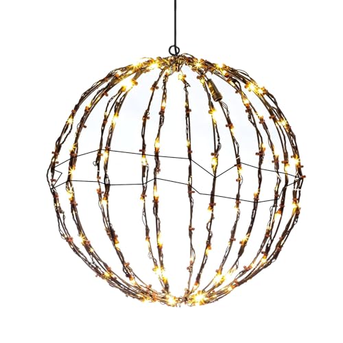 Bajbumgn Weihnachts Lichterkugel Kugel - Faltbare Weihnachtskugel Lichterkugel,Deko Kugeln Für Terrasse Garten Baum Nacht Festliche Innenbeleuchtung von Bajbumgn