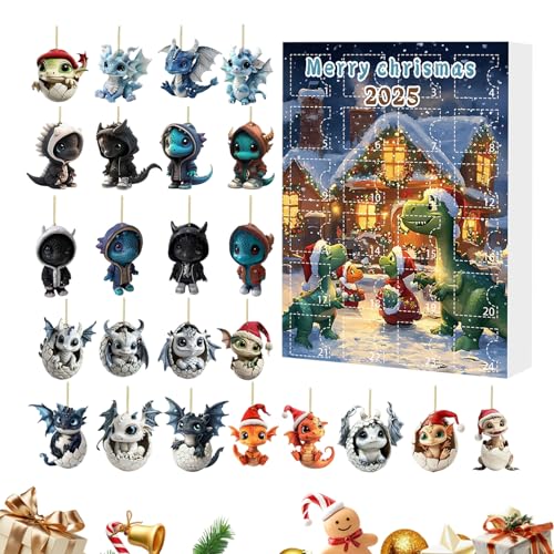Bajbumgn Weihnachtsschmuck Adventskalender,Countdown Kalender Mit 24 Anhängern - Saisonale Dekoration Für Freunde Schüler Jugendliche Erwachsene Familie von Bajbumgn