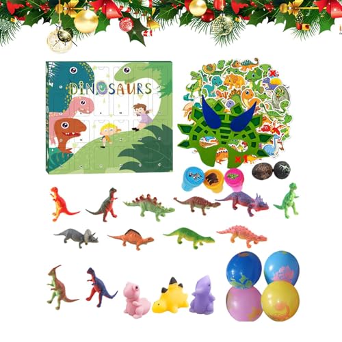 Bajbumgn saur Countdown - 24 Tage Kalender Mit Ornamenten,Pädagogisches Dekoratives Tierspielzeug Für Kinder Jugendliche Erwachsene Weihnachten Mädchen Zuhause Schule von Bajbumgn