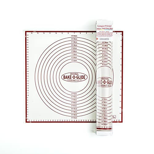 Bake-O-Glide Bedruckte Rollmatte, Gewebtes Glasgewebe mit Silikon beschichtet, braun, Compact von Bake-O-Glide