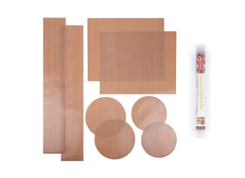 Bake-O-Glide Essential Baking Set - 4x Pre-Cut Circles, 2x Cake Tin Wall Liners, 2x Flat Baking Sheets von Bake-O-Glide