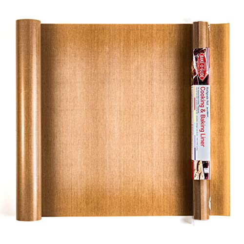 Bake-O-Glide STD0450 Cooking and Baking Sheet, Woven Glass Fabric Coated in 100% PTFE, braun, 1m x 450mm von Bake-O-Glide