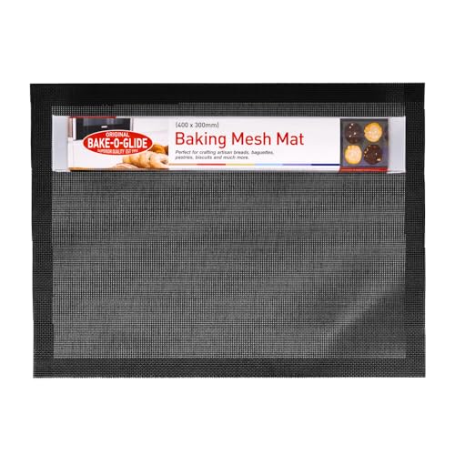 BakeoGlide SILBREAD01 Backmatte, gewebter Glasstoff mit Silikon beschichtet, Schwarz von Bake-O-Glide