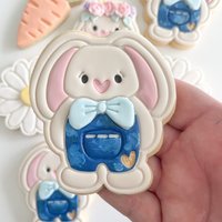 Osterhase Cookie Cutter Und Embosser Set - Ostern Stempel von BakeMyDesign