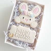 Osterhase Plaque Ausstechform Und Präge Set | 4 Stück - Ostern Cookie Stamp von BakeMyDesign