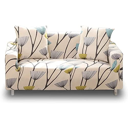 Bakemoro Bedruckter Sofabezug, Couchbezug, Sofa-Schonbezüge für 3-Kissen, Couch mit 2 Kissenbezügen, Sofa, 3-Sitzer von Bakemoro
