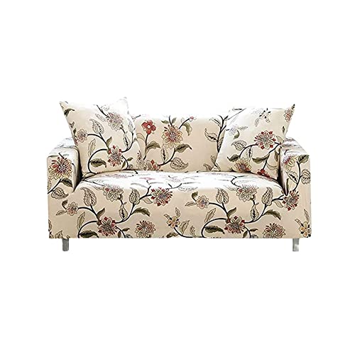 Bakemoro Bedruckter Sofabezug, Couchbezug, Sofa-Schonbezüge mit 2 Kissenbezügen, für 4-Sitzer-Sofa von Bakemoro