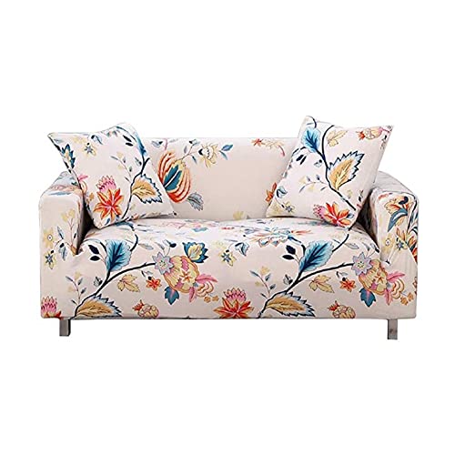 Bakemoro Sofabezug, bedruckt, Schonbezüge für Sofas, mit 2 Kissenbezügen, für 2-Sitzer-Sofa von Bakemoro