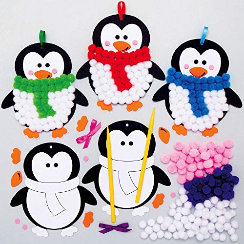 Baker Ross AX356 „Pinguin“ Pompom Kunst - 5 Stück, Pompoms Basteln, großartiges Pompom Starterset für Kinder, Kunsthandwerk und Basteln für Kinder, Mittel Baker Ross AX356 „Pinguin“ Pompom Kunst - 5 Stück, Pompoms Basteln, großartiges Pompom Starterset für Kinder, Kunsthandwerk und Basteln für Kinder, Mittel von Baker Ross