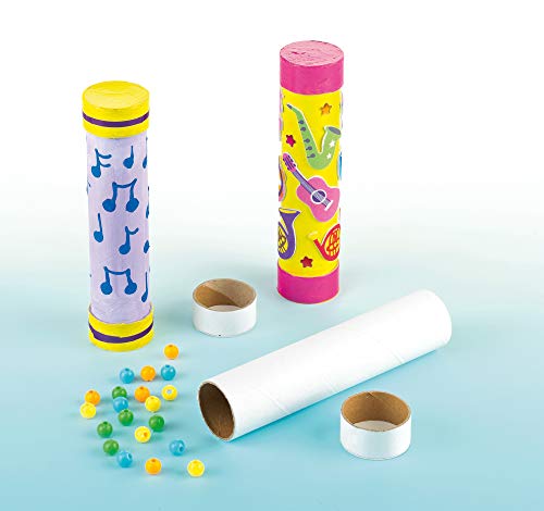 Baker Ross ET422 Musik-Shaker-Sets (4 Stück), perfekt für Kinder, zum Dekorieren und Personalisieren, ideal für Bastelprojekte in der Schule oder zu Hause, diverse Farben von Baker Ross