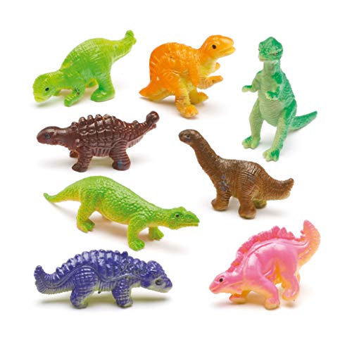 Baker Ross Elastische Gummi Dinosaurier für Kinder als kleine Überraschung zum Fest (12 Stück) von Baker Ross
