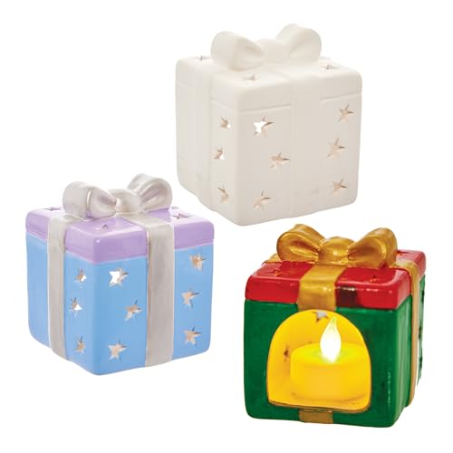 Baker Ross FN331 Weihnachtsgeschenk Teelichthalter aus Keramik - 2er-Pack, Weihnachtsbasteln für Kinder, Keramikmalerei Baker Ross FN331 Weihnachtsgeschenk Teelichthalter aus Keramik - 2er-Pack, Weihnachtsbasteln für Kinder, Keramikmalerei von Baker Ross