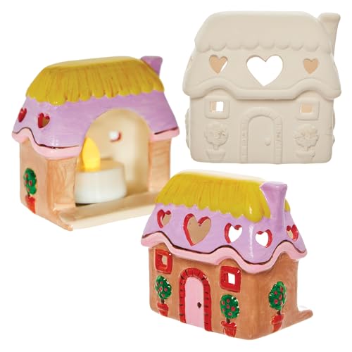 Baker Ross FN379 Spring Cottage Teelichthalter - 2er-Pack, Keramikmalerei für Kinder, Teelichthalter für Kinder zum Bemalen Baker Ross FN379 Spring Cottage Teelichthalter - 2er-Pack, Keramikmalerei für Kinder, Teelichthalter für Kinder zum Bemalen von Baker Ross